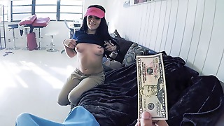 Thick Pizza Delivery Teen Fucked By Customer For Cash, POV
