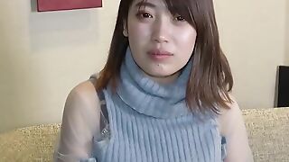 A big-breasted Japanese married woman who likes to be caressed gets a blowjob, masturbates and gets creampied uncensored