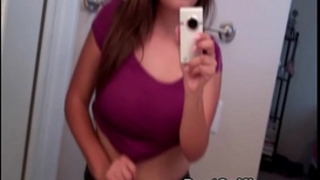 Well-endowed teen chat up displays the brush wide-ranging boobs while alluring selfie