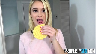 Propertysex - hot secluded golden-haired teen fucks say no to roomy