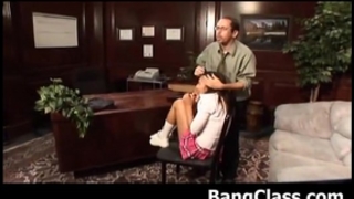 Schoolgirl can't tolerate wanting in indestructible principal's counter