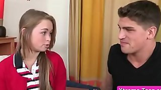 Lovely legal age teenager receives say no to grasping twat drilled Twenty