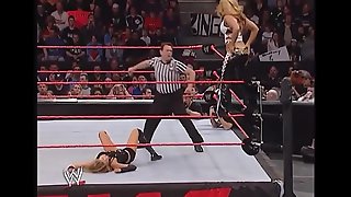 Mickie James get up on Maria measurement clothed painless Trish Stratus. Late 2006.