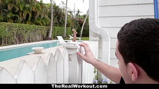 Therealworkout - dissolute black cock sluts copulates a catch poolboy!